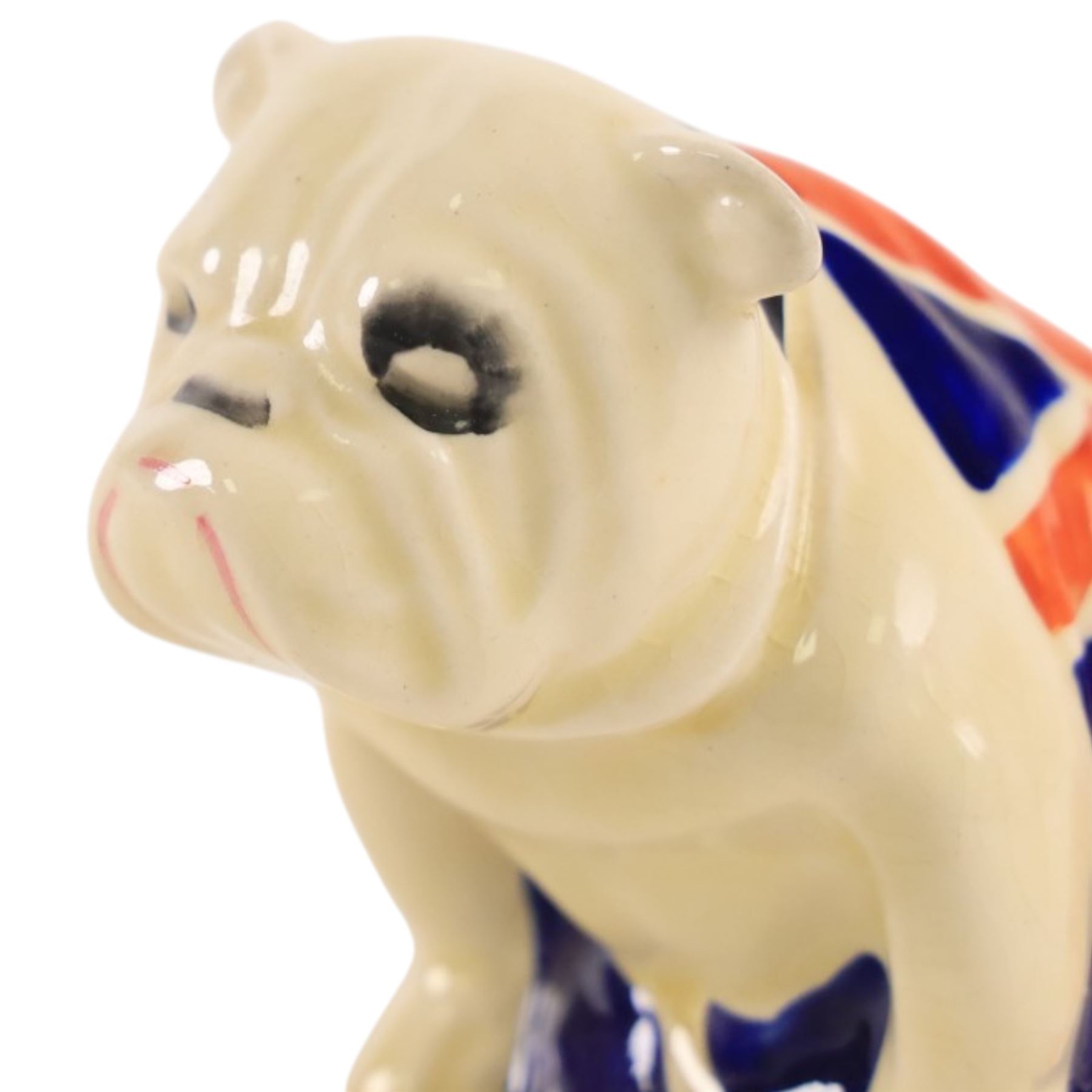 Royal Doulton Bulldog wearing a Union Jack, No. 645658, H6cm