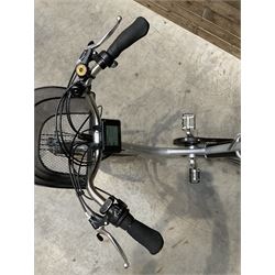 Alpine electric tilt trike - power assisted with throttle (no need to pedal), 15.5mph with 40 mile range, only 37 miles from new, silver finish, removable battery with charger, YoungDo gell seat with cover, £2749 new.