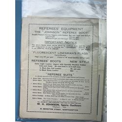 Collection of football memorabilia belonging and relating to the Hull based referee Frank Coultas, including 9ct gold Referee's medal for the 1957 Aston Villa v Manchester United FA Cup Final, inscribed 'The Football Association, F.B Coultas, F.A. Challenge Cup Competition, Final Tie 1957', hallmarked and in original case; the kit worn by him to referee the 1957 FA Cup Final and ephemera relating to the match including photographs, programmes and tickets; together with other football memorabilia collected by Frank Coultas, including programmes, photograph and ticket stubs, with some items relating to the 'Busby Babes'