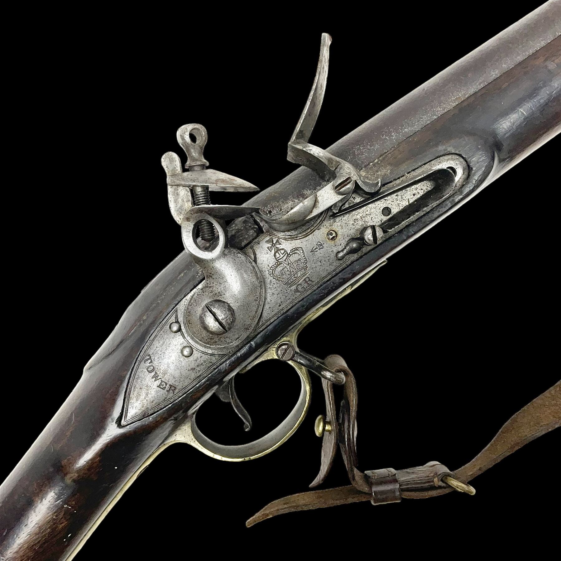 Early 19th century Brown Bess .75cal. flintlock musket, the 96.5cm(38