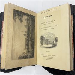 Ingram, James, Memorials of Oxford, The Engravings by John Le Keux from drawings by F. Mackenzie, three volumes, engraved title, frontispiece, plates and illustrations in the text, Oxford,1837, together with Chalmers, Alex, A History of the Colleges, Halls, and Public Buildings, attached to the University of Oxford, two volumes, engraved title, frontispiece, plates and illustrations in the text, Oxford, 1820, (5)
