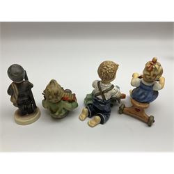Twenty six Hummel figures by Goebel, to include Fire Fighter, Band Leader and Spring Sowing
