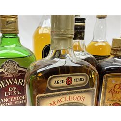Ten bottles of blended Scotch whisky, including Macleod's Isle of Skye, Dalmeny De Luxe, Arden House, etc, various contents and proofs (10)