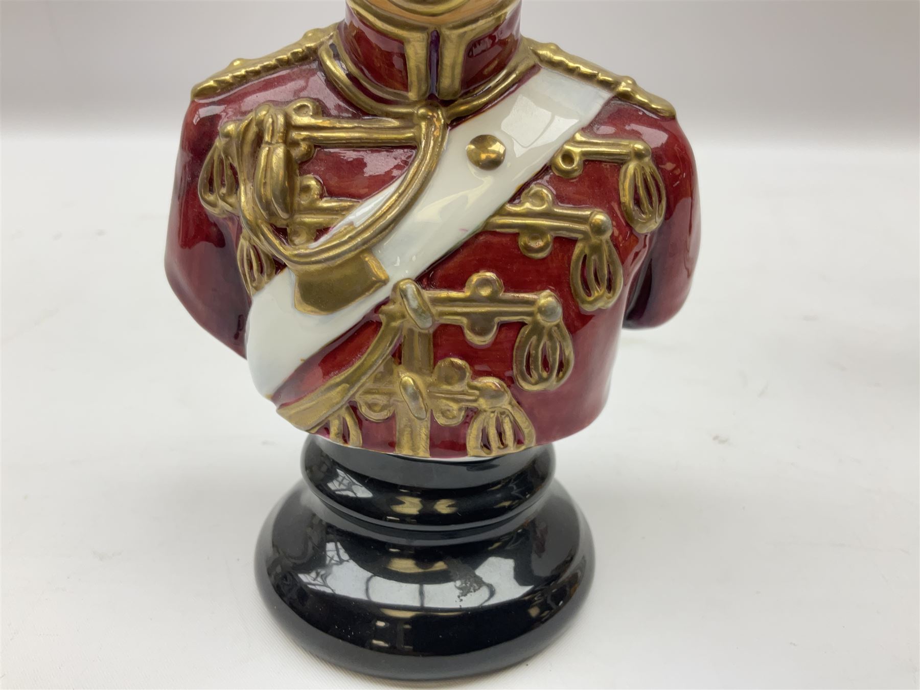 Michael J Sutty limited edition figure, Soldier Drummer, 1st Battalion, The Kings Own Royal Border Regiment 1984, 93/250, together with further limited edition Michael Sutty bust, 12/250, tallest H21.5cm