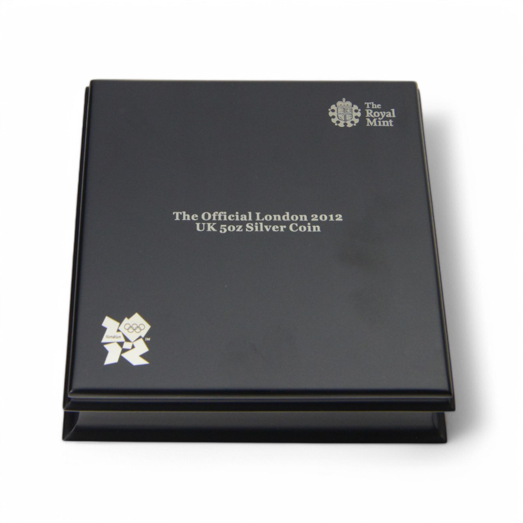 The Royal Mint United Kingdom 2012 'London 2012' five ounce fine silver proof ten pound coin, cased with certificate
