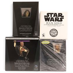 Four limited edition Gentle Giant Star Wars collectible mini busts, comprising 2013 Premie...