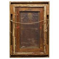 Follower of Anthony van Dyck (Flemish 1599–1641) or Cornelis Janssens van Ceulen (Jonson) (Dutch 1593-1661): 'Portrait of Sir John Suckling as Hamlet' Holding a Shakespeare Folio, 17th/18th century oil on canvas extensively inscribed verso 55cm x 34cm
Notes: This painting represents the cavalier poet and dramatist Sir John Suckling (1608–1641) depicted in the theatrical guise of Hamlet, with a folio volume labeled 'Shakespeare' cradled in his arm. The costume echoes Royalist fashion, directly opposing the Puritan sensibilities of his day. The work may be a copy of a lost original by Anthony van Dyck, or by Cornelius Johnson (Sanders), a noted portraitist of the Stuart court. Annotations on the reverse suggest the portrait passed through the family of Lady Southcote, Suckling’s sister, and her husband Sir Thomas Lee.
Transcription verso (with illegible aspects removed) reads: .. the work of Cornelius Sanders. Sir John is depicted here... leaving his life as a player. With a folio book in hand, a paper between the leaves bears the title “Shakespeare.” He has achieved hair — and wears it in the flowing style so offensive to the roundheads of his day. He is dressed in close vestments, with a blue mantle fastened over the right shoulder by a gold button, and he wears calf boots of tanned leather — in the murkin fashion. The scene is nicely coloured and not overpoweringly dark as was too common in that day.
This fashion may possibly be over... Noted in his life among eminent men. In the house of Lady Southcote, wife of Suckling, the local tradition holds it to be what it was thought — a portrait in the character of Hamlet. A memento? The marriage of the Davies? Or his sister... with Sir Thomas Lee?
Sir John Suckling was born 1608 and died 1641. A delightful writer of what was once called “occidental verse.” He is rarely coarse, and his well-known “Ballad Upon a Wedding” has long been admired for its graphic description and bold expression. This lively effort in affectation was occasioned by the marriage of Lord Brockhill with the daughter of the Earl of Suffolk — perhaps alluded to in this portrayal.