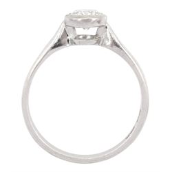 18ct gold bezel set single stone round brilliant cut diamond ring, Birmingham hallmark, diamond approx 0.65 carat