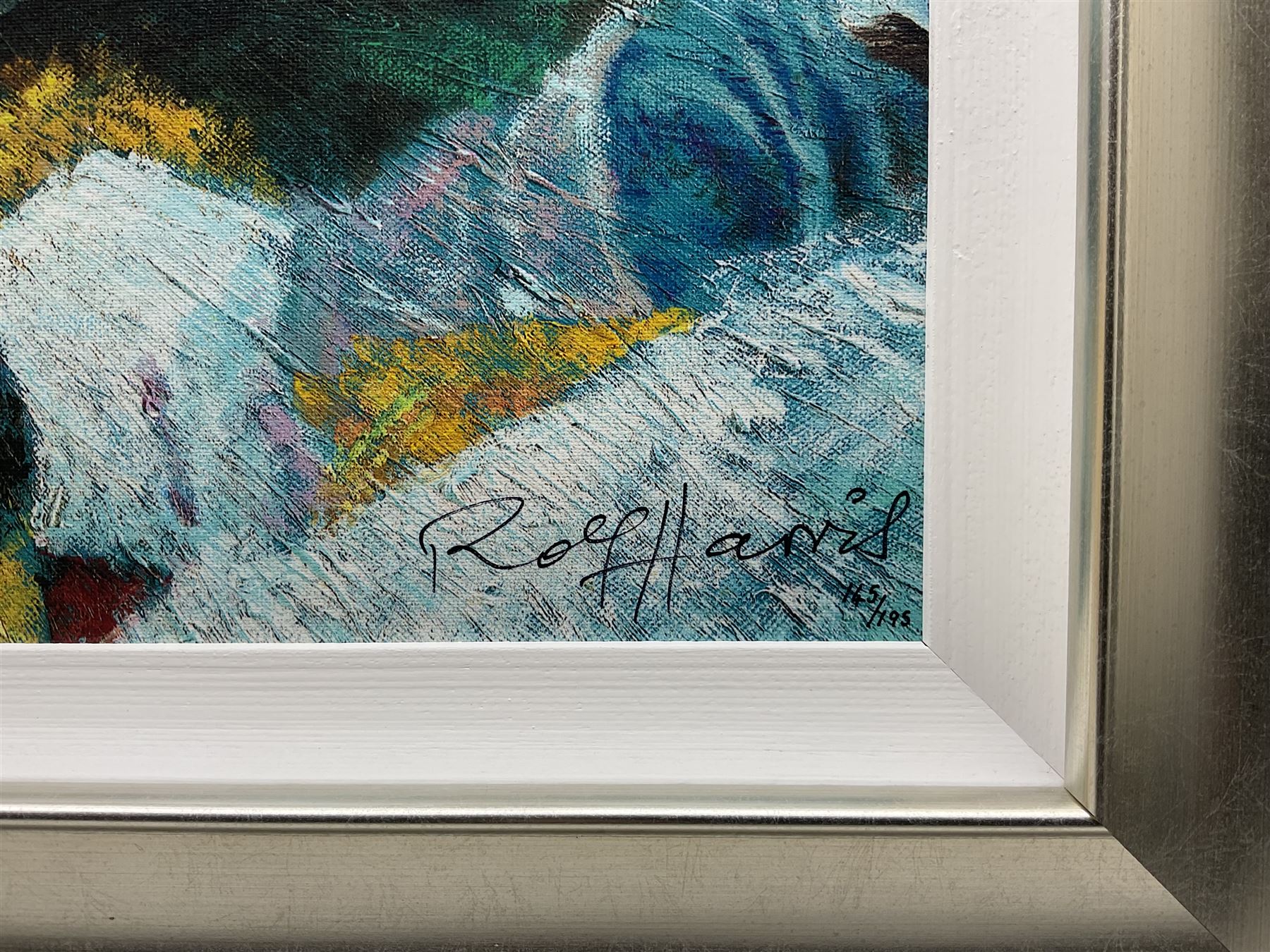 Rolf Harris (Australian 1930-): 'Mending the Nets' 'Mont Sainte Victoire - Homage to Cezanne' and 'Christmas Eve in the Snow', three limited edition giclee prints signed and numbered 53/295, 206/295 and 145/196, max 44cm x 60cm (3)