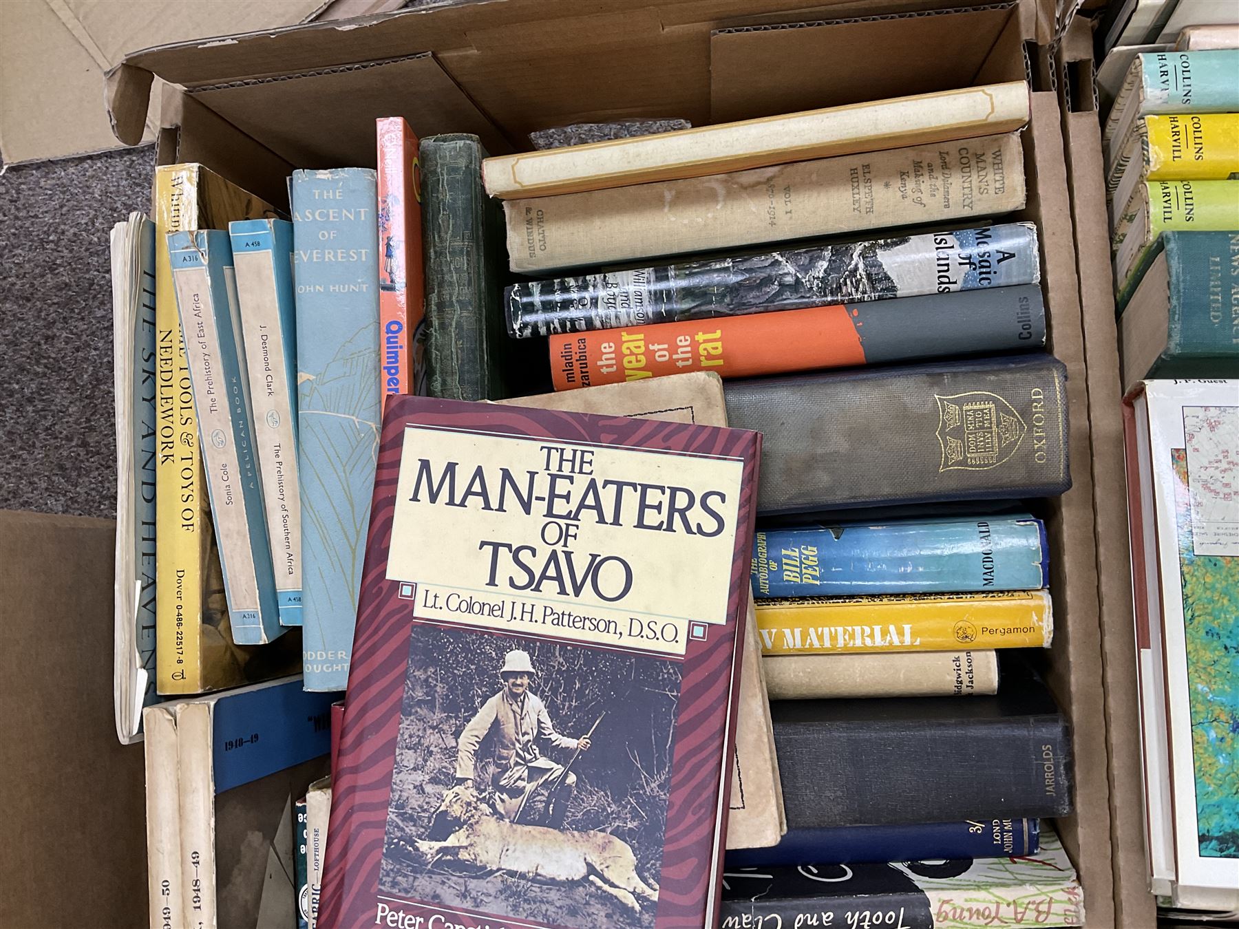 Collection of natural history books, including Lloyd's natural history books, four volumes, Insects of the British woodlands, Flowers of the field Johns & Elliott, Textbook of Theoretical Botany three volumes etc, seven boxes 