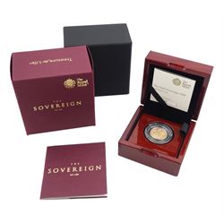 Queen Elizabeth II 2020 gold proof half sovereign coin, cased with certificate
