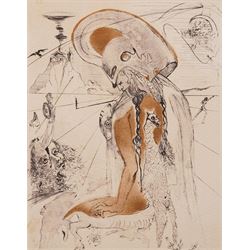 Salvador Dali (Spanish 1904-1989): 'Athena', drypoint etching in colours signed and numbered 4/100 in pencil 30cm x 21cm with full margins (unframed)