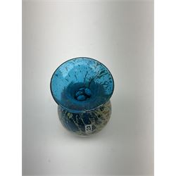Mdina glass vase in the Sea & Sand pattern, signed to base, H10cm