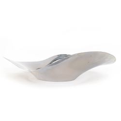 Georg Jensen stainless steel oyster tray, designed by Helle Damkjar, with original box, L56cm