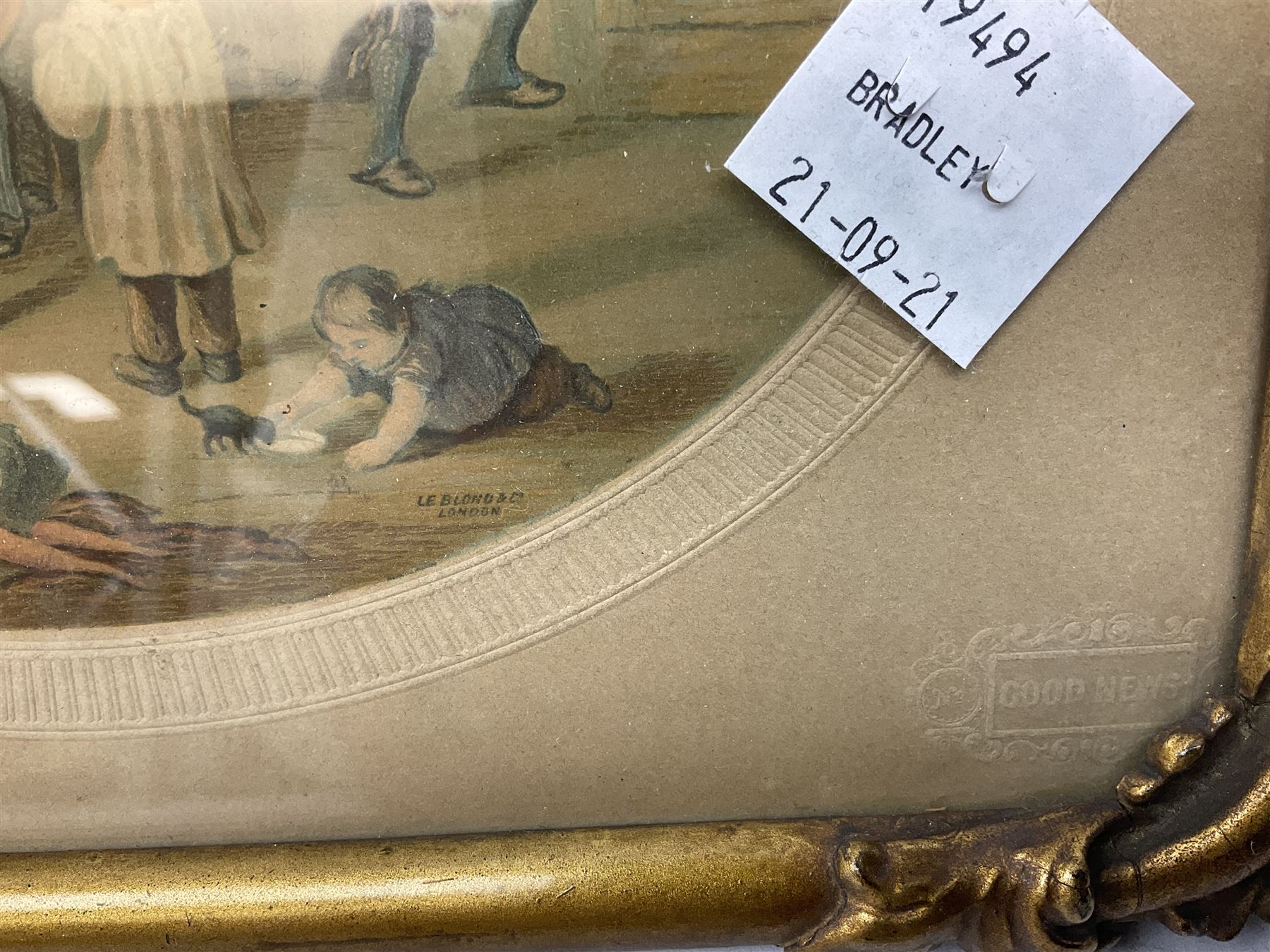 John Bullock (British 20th Century) 'North Yorkshire Beach', Gouache signed title verso, together with 19th Century colour print (2)