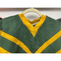 Three Australian Rugby League shirts, to include NRL West Tigers shirt, NSW RL North Sydney Bears shirt and an Australian International rugby shirt, with applied W.Simpson name to front