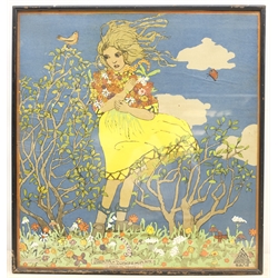 After Franz Cizek (Austrian 1865-1946): 'Herta Zuckermann (Aged 14 years) chromolithograph pub. Secession Graphische Kunstatstalt Wien, Vienna 49cm x 46cm