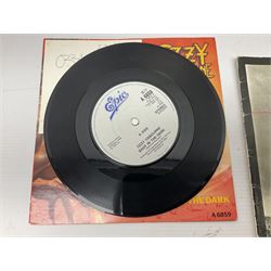 Ozzy Osbourne Shot in the Dark single, Rush World Tour magazine etc 