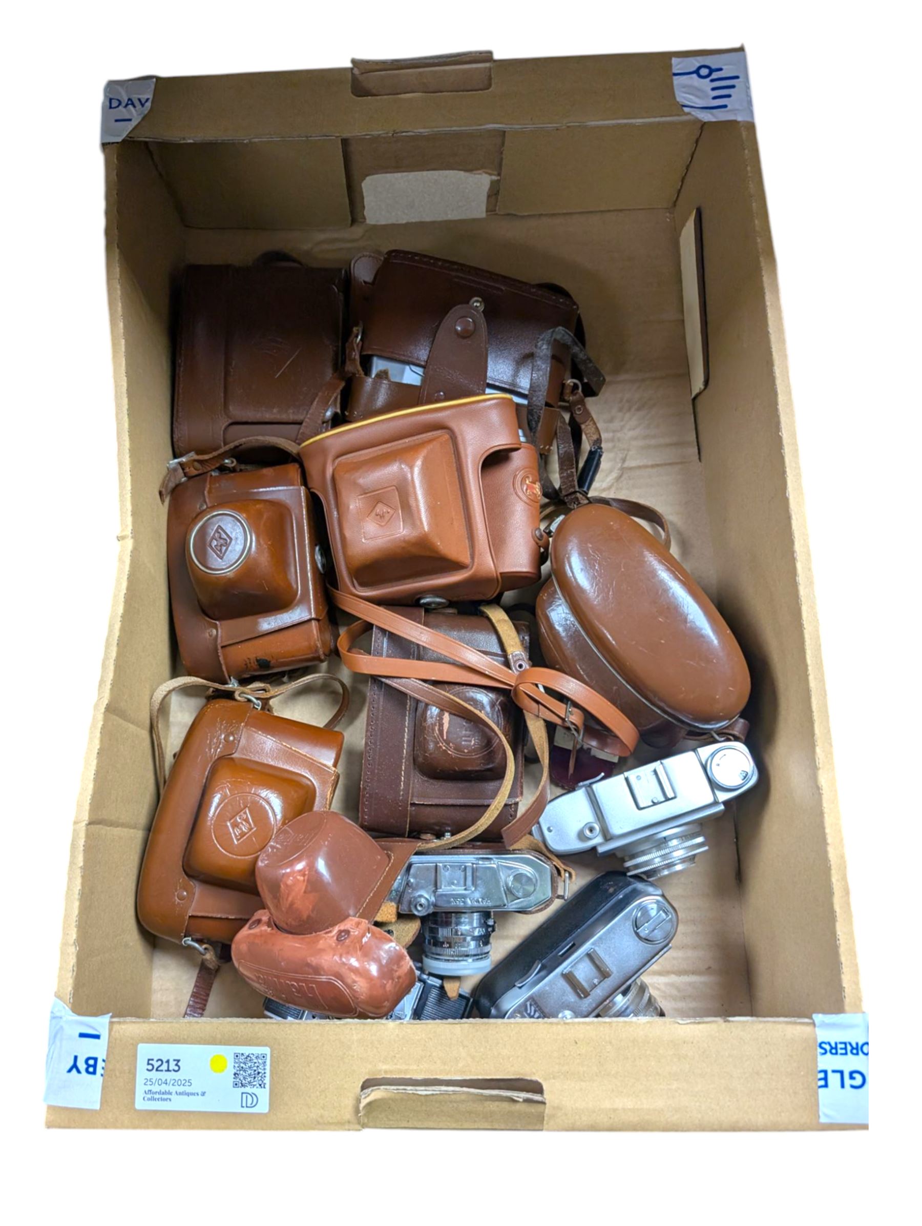 Eleven film cameras, comprising Afga, Halina and Ilford examples, including Halina 35X, Halina Paulette Electric, Ilford Sportsman, etc