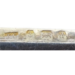 Silver oval shaped snuff box by Henry Williamson Ltd, Birmingham 1919, silver matchbox holder by Horace Woodward & Co Ltd, Birmingham 1907 and silver vesta case hallmarked, approx 4.4oz 