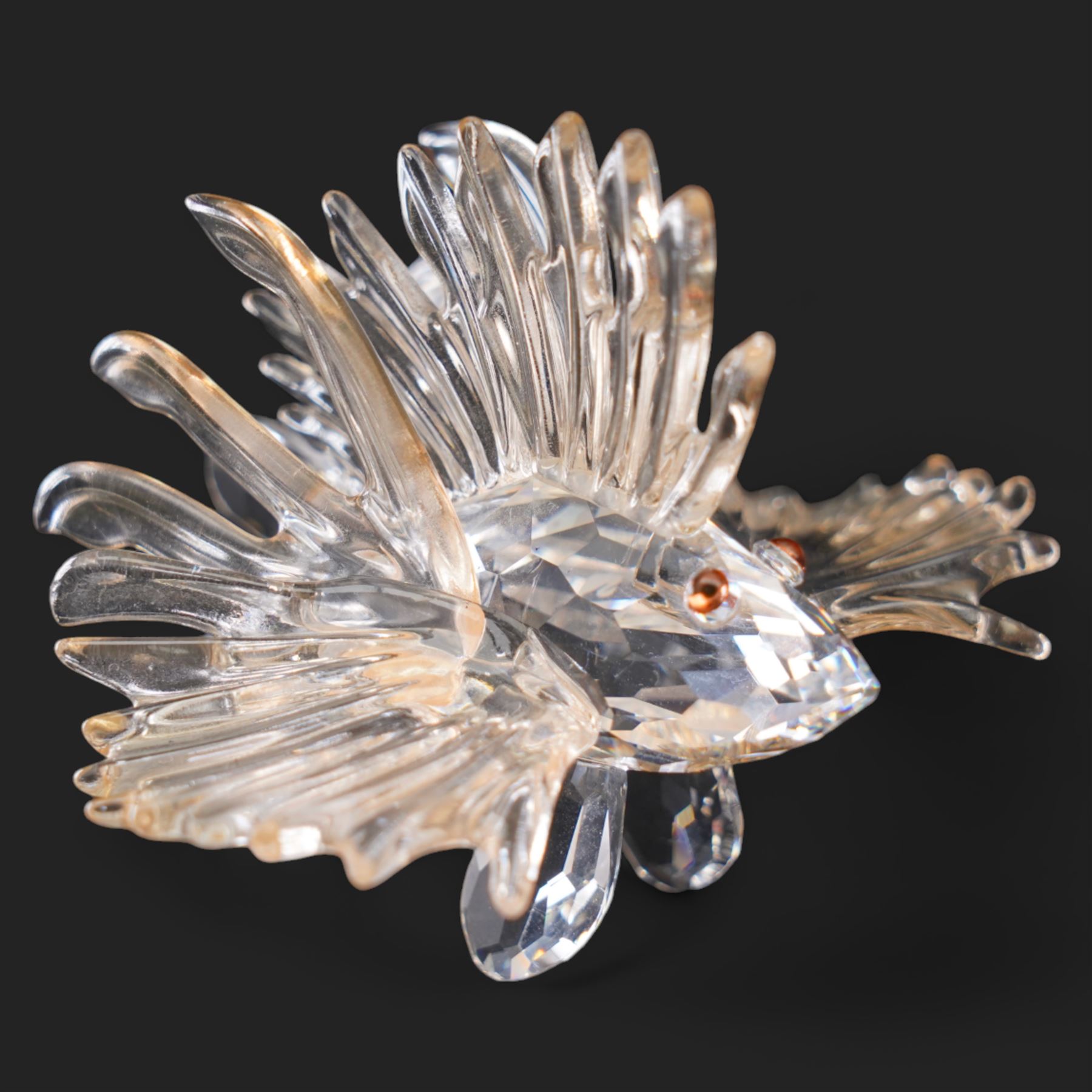 Swarovski crystal 'Community' ornament from the 'Wonders of the Sea' collection, and Lion Fish, boxed (2)
