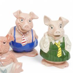 Group of five Wade NatWest pig money boxes all with original stoppers