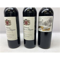 Mixed red wines including six bottles Chateau Verniotte Castillon Cotes de Bordeaux 2011, 750ml 14.5% vol, two bottles Chateau Philippe Lamour Costieres De Nimes 2016, 750ml 14% vol, Chateau du Prieur Bordeaux 2016 and five others of various contents and proofs (14)  