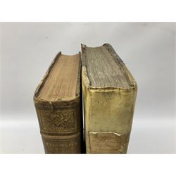 Ioanis Maldonati Sapharensis Societatis Jesu Theologi Commentarii In Quator Evangelistas .... Editio Postrema .... 1629 Paris Petri Billaine. Folio with later quarter leather binding; and Sacrorum Bibliorum Vulgatae Editionis Concordantiae Ad Recognitionem Iussu Sixti V. Pont. Max..... 1642 Antwerp. Folio quarter vellum with leather boards (2)
