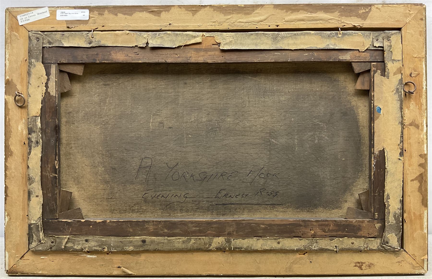 Attrib. Ernest Higgins Rigg (Staithes Group 1868-1947): 'A Yorkshire Moor - Evening', oil on canvas unsigned, inscribed verso 35cm x 60cm