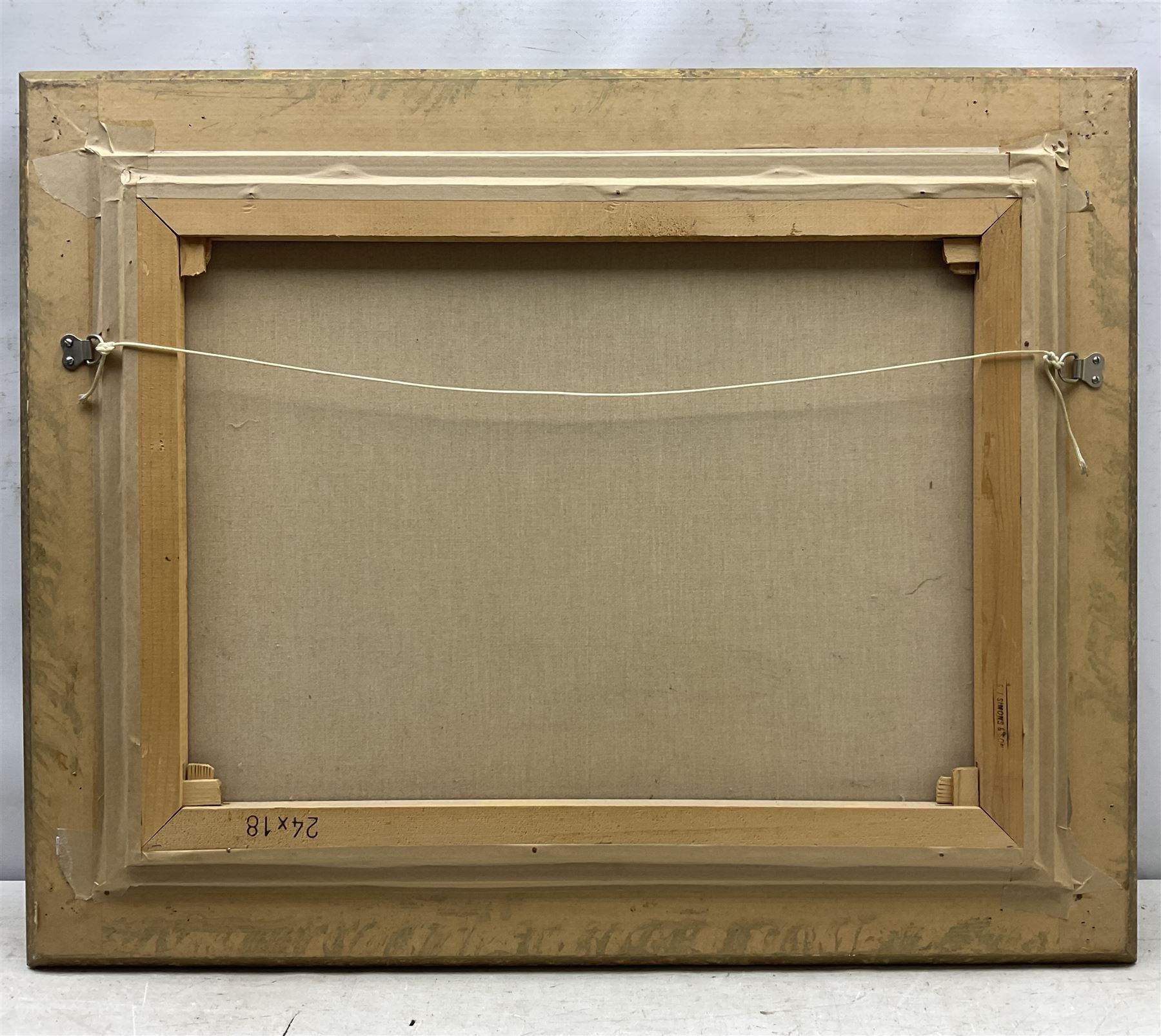 Paul J Attfield (British 1950-): Girls Fishing in a Woodland Stream, oil on canvas signed 44.5cm x 60cm 