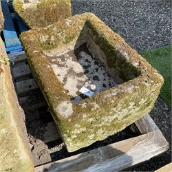 Small rectangular carved stone trough  - THIS LOT IS TO BE COLLECTED BY APPOINTMENT FROM DUGGLEBY STORAGE, GREAT HILL, EASTFIELD, SCARBOROUGH, YO11 3TX