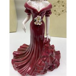 Two Coalport Ladies of Fashion figures, Shirley and Lorraine, both with original box, together with Royal Doulton figure, Carman from Opera Heroins Collection, with certificate of authenticity 