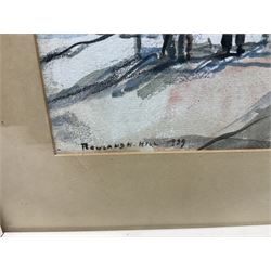 Rowland Henry Hill (Staithes Group 1873-1952): Staithes Looking East and West, pair watercolours signed and dated 1939, 27cm x 37cm (2)