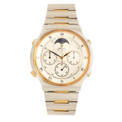 Seiko Sports 100 gentleman's stainless steel chronograph quartz wristwatch, Ref. 7A48-7000...