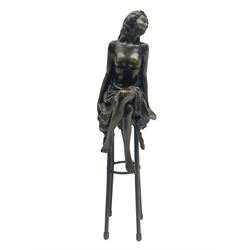 Art Deco style bronze modelled as a semi