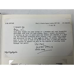 Winged Victory. 1995. Loose mounted signed dedication note and bookplate on the fep from the authors Wing Commander P.B. (Laddie) Lucas and Air Vice-Marshall J.E. (Johnnie) Johnson with duplicate signatures on the title page. Unclipped dustjacket.