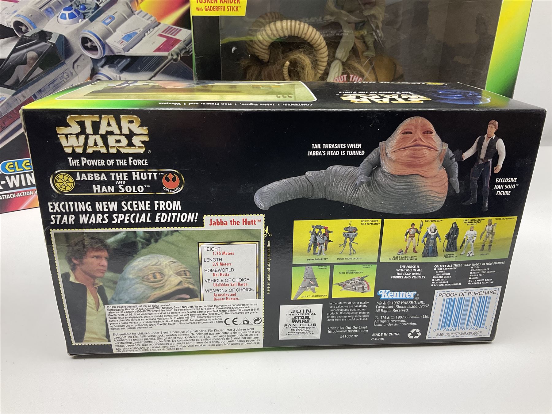 Star Wars - The Power of the Force - Electronic X-Wing Fighter; Rancor and Luke Skywalker; Bantha and Tusken Raider; Jabba the Hutt and Han Solo; and Ronto and Jawa; all in sealed boxes (5)