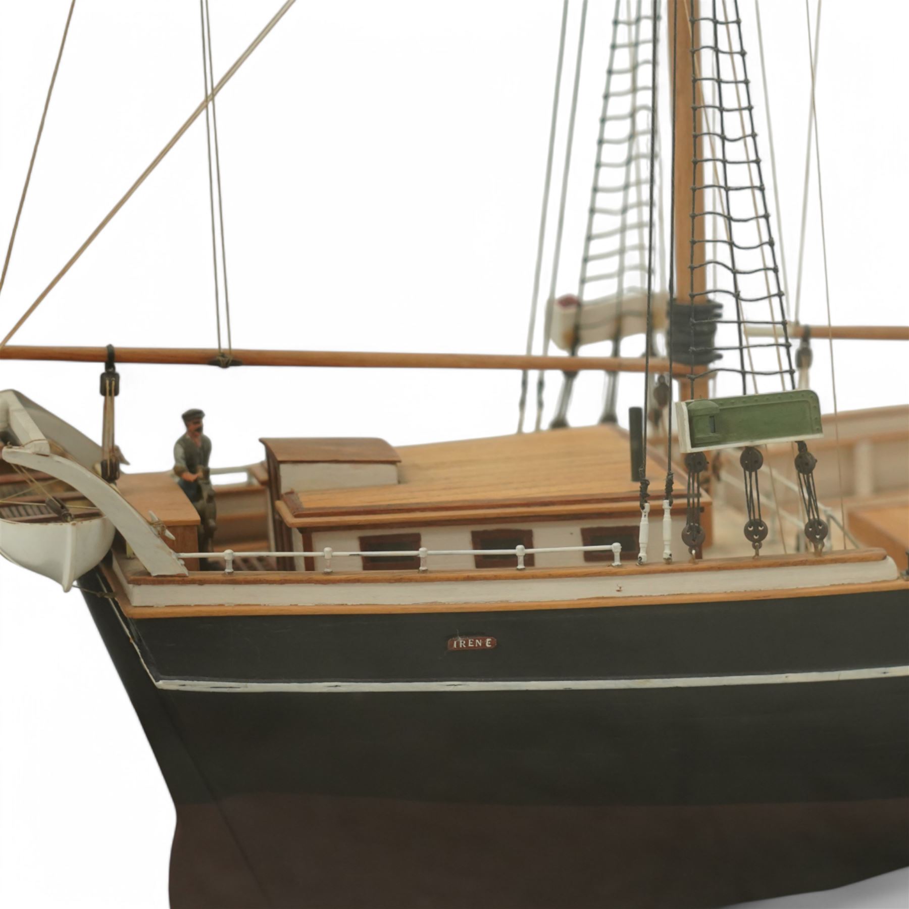 Model ship, SS Irene, in glazed case 