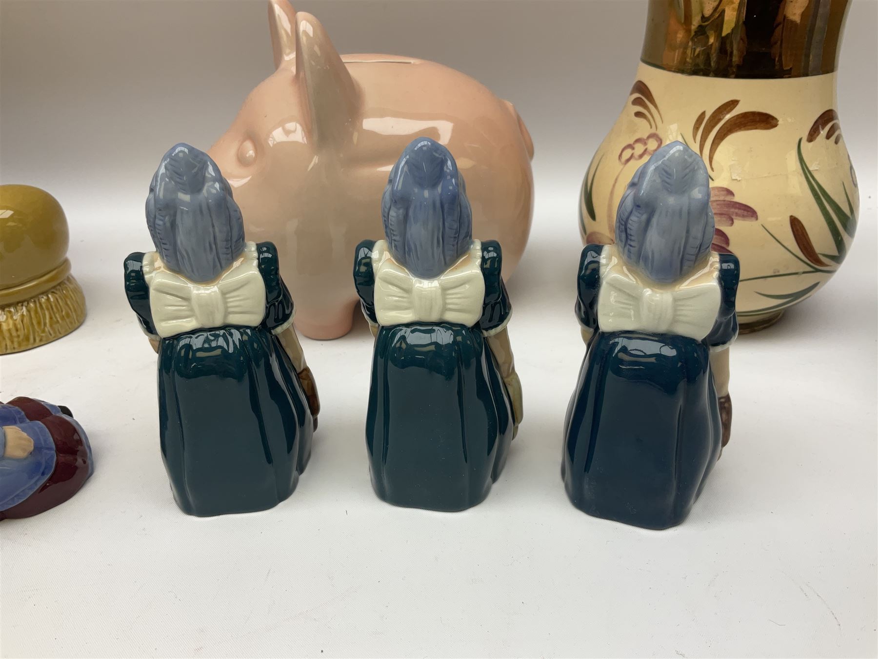 Collection of Wade ceramics, to include limited edition figure Auld Lang Syne, Amelia Bear, Chuckles The Clown, Emily The Doll, Peter Pan collection John etc