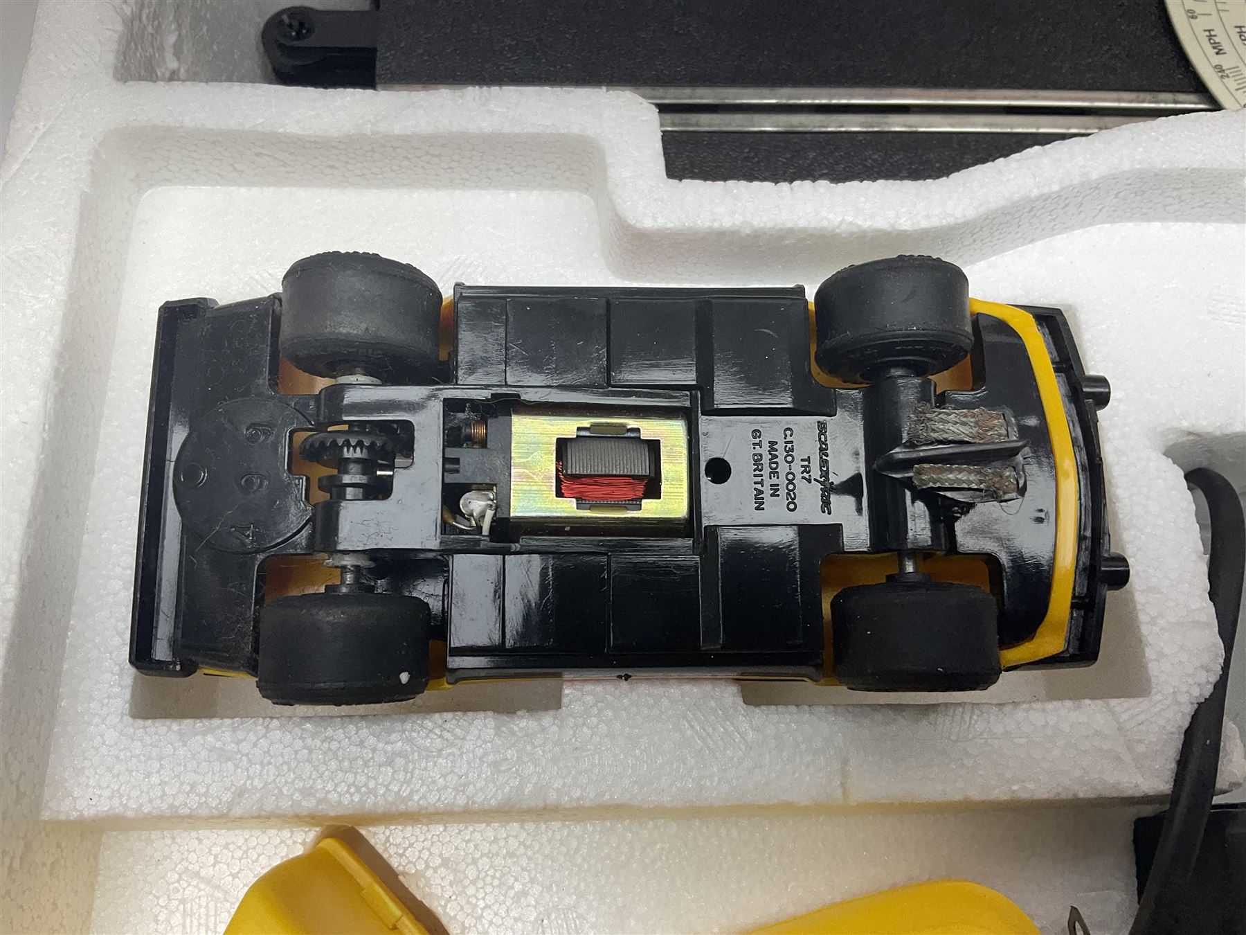 Scalextric - Set 300 with TR7 rally cars, controllers, power unit, track and paperwork; boxed