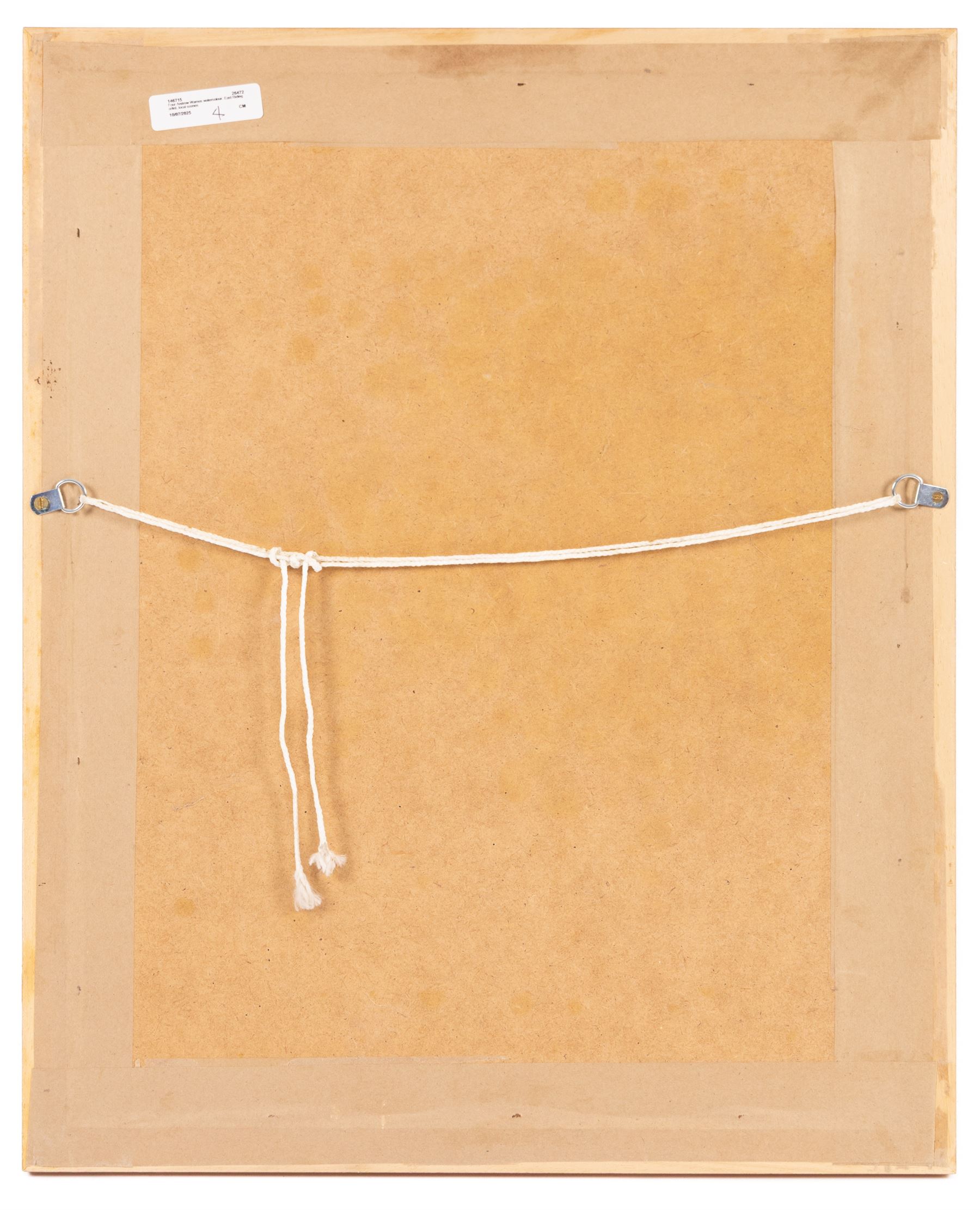 Andrew Warnes (East Riding 20th Century): 'Skidby Windmill' 'Burton Agnes Church' 'River Derwent' and another, set of four watercolours signed, mostly titled verso max 35cm x 25cm (4)