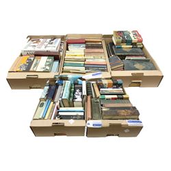 Collection of books, to include eight volumes of the year book, The Church of England, Illustrated Guide to Britain's Coast, etc in five boxes  