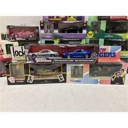 Corgi etc - seventeen TV/Film related die-cast models including Lock Stock & Two Smoking Barrels, The New Avengers, The Green Hornet, Fast & Furious, The Avengers, Starsky & Hutch, Knight Rider, Dads Army, Transformers, Power Rangers, Ghostbusters etc; all boxed (17)