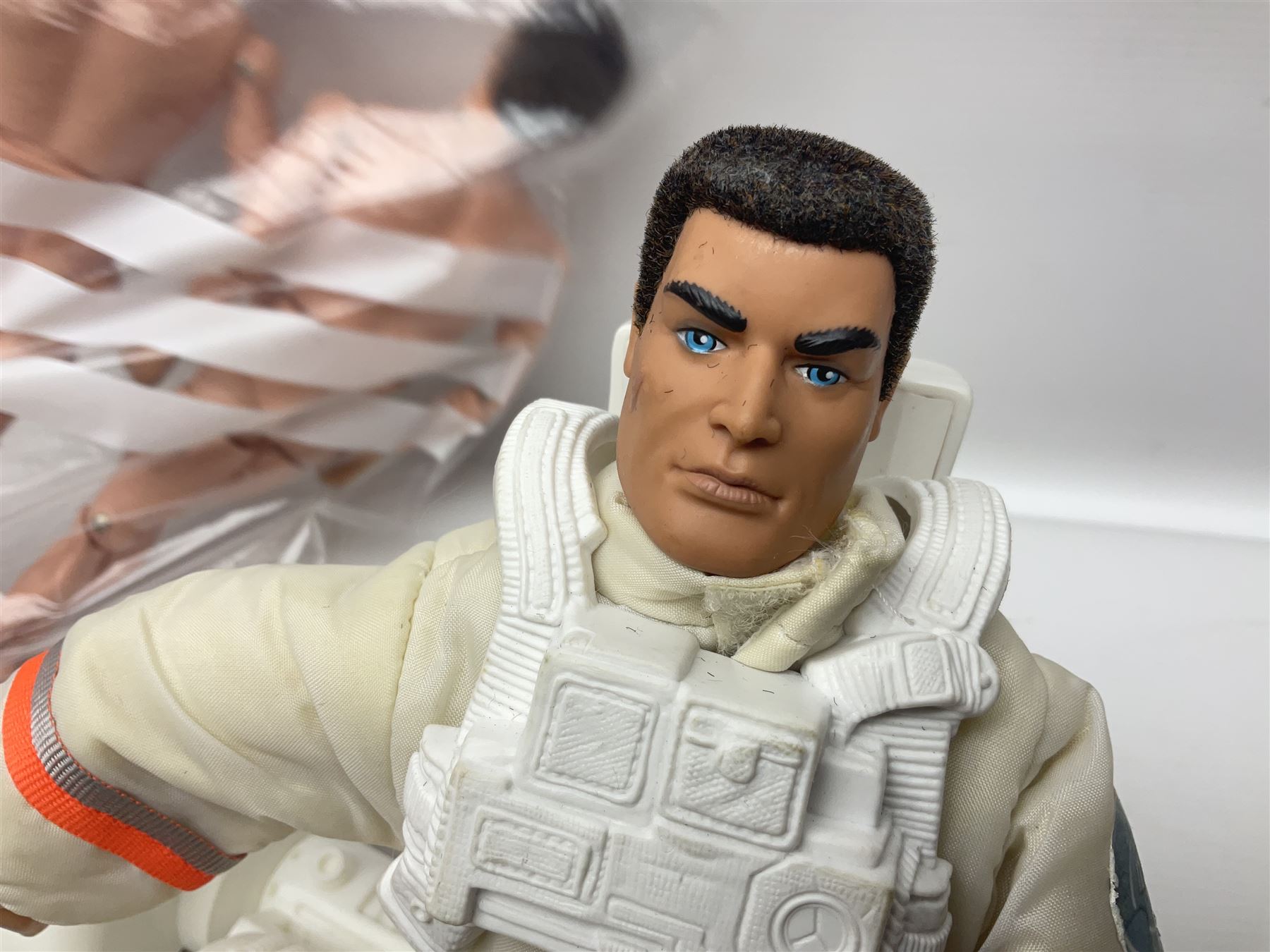Action Man large collection of 1960s and later figures and accessories including Spaceman with ATLRV vehicle two figures marked Made in England by Palitoy under licence from Hasbro 1964 twenty f