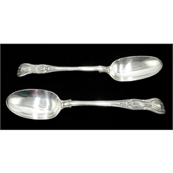  William IV silver serving spoon, Kings pattern by William Chawner II, London 1830, similar spoon by Mary Chawner 1839, approx 6.5oz  