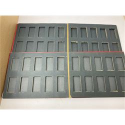 Quantity of cigarette and trade cards, housed in albums and loose, by W.D. & H.O. Wills, John Player & Sons etc, including cycling, garden hints, Britain's railways, dogs etc and various empty vintage cigarette card albums, in two boxes