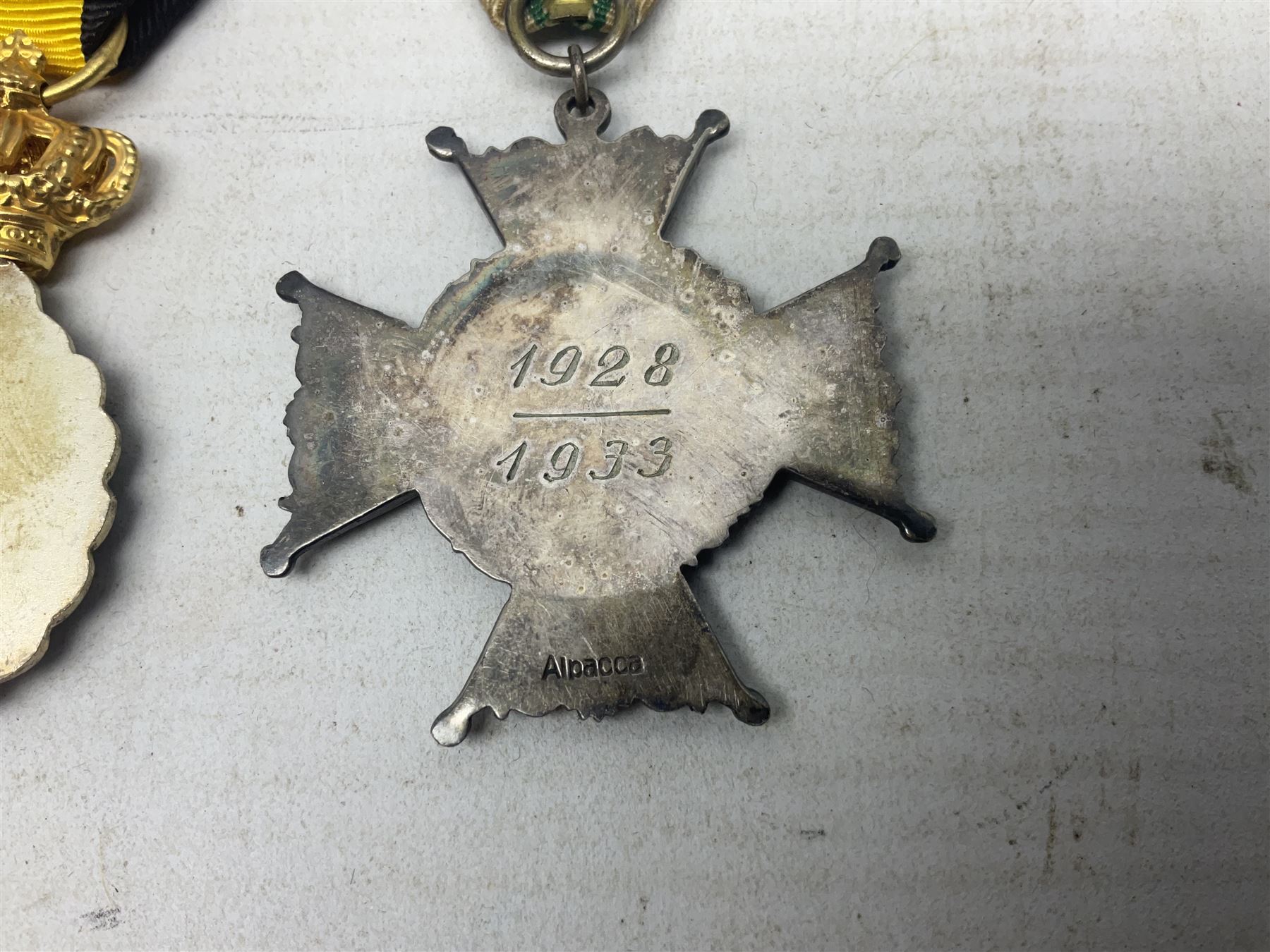 Seven worldwide medals - Austro-Hungarian Kaiser Franz Joseph Jubilee Medal 1848-98; Liberation of Kuwait; Italian War merit Cross 'Vitt Emm III Merito De Guerra'; silver shooting medal 1928-33; two Vietnam medals; and another; all with ribbons (7)