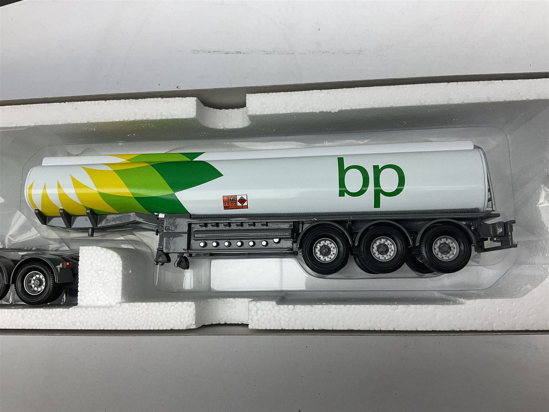 Three Corgi 1:50 scale lorries - Gold Star Special ERF EC Petrol Tanker - BP No.CC11907; limited edition Knights of Old 50th Anniversary 1953-2003 Scania Topline Curtainside No.12911; and limited edition Volvo FH Fridge Trailer - Van der Kwaak No.CC12419; all boxed (3)