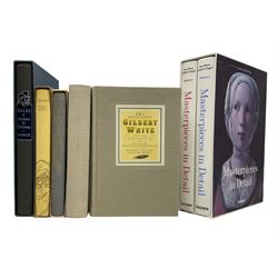 Three Folio Society books, comprising Tales of Soldiers & Civilians by Ambrose Bierce, pub. 1971, Walden by Henry David Thoreau, pub 1980, Short Stories by Anton Chekhov pub. 1974, all in original cases, together with Masterpieces in Detail boxed two book set pub. Taschen and set of two volumes of The Journals of Gilbert White by Francesca Greenoak (7)
