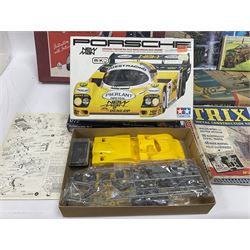 Nineteen assorted construction kits by Lego, Trix, Airfix, Tamiya, Paula, Steel Tec etc; all boxed (19)